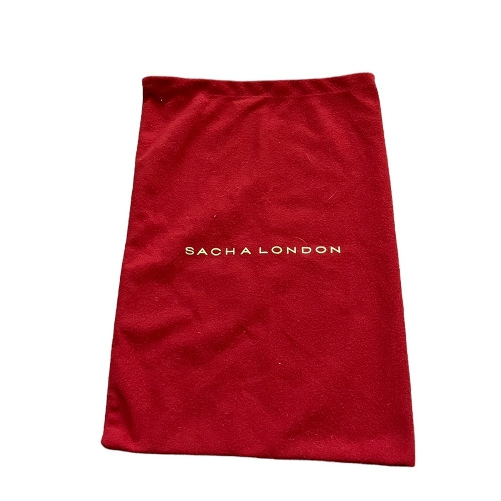 Sacha London Red Gold Dust Bag Pouch Drawstring Closure